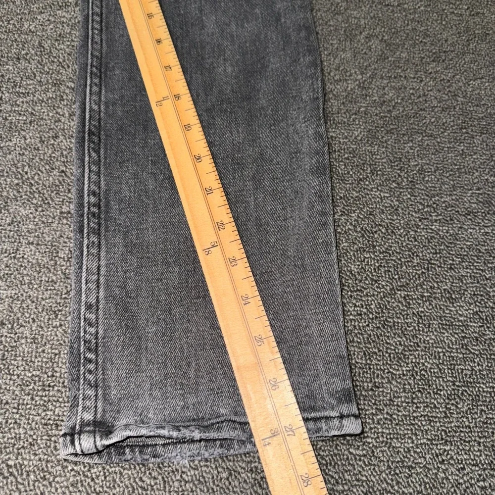 NOEND Denim Slim Straight Crop Jeans Washed Black Grey Made in USA Sz 28 Casual